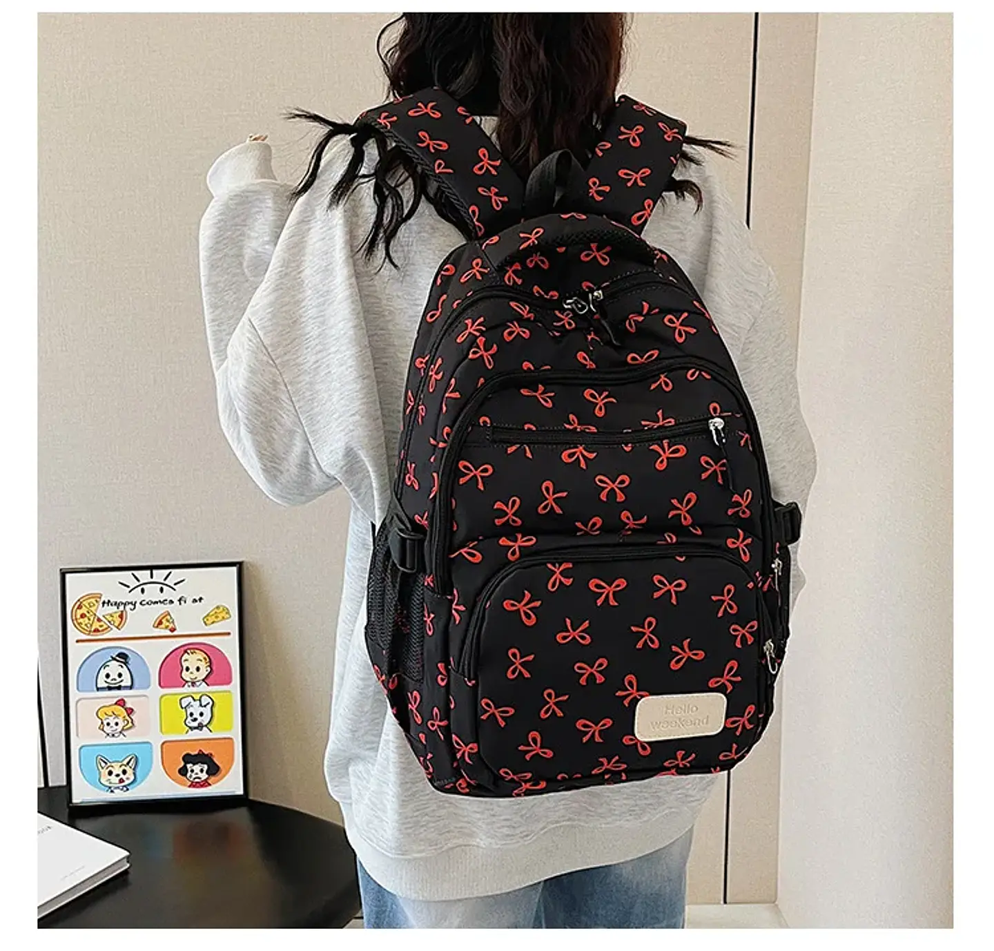 Bow Print Backpack Set – 3 Pieces 30