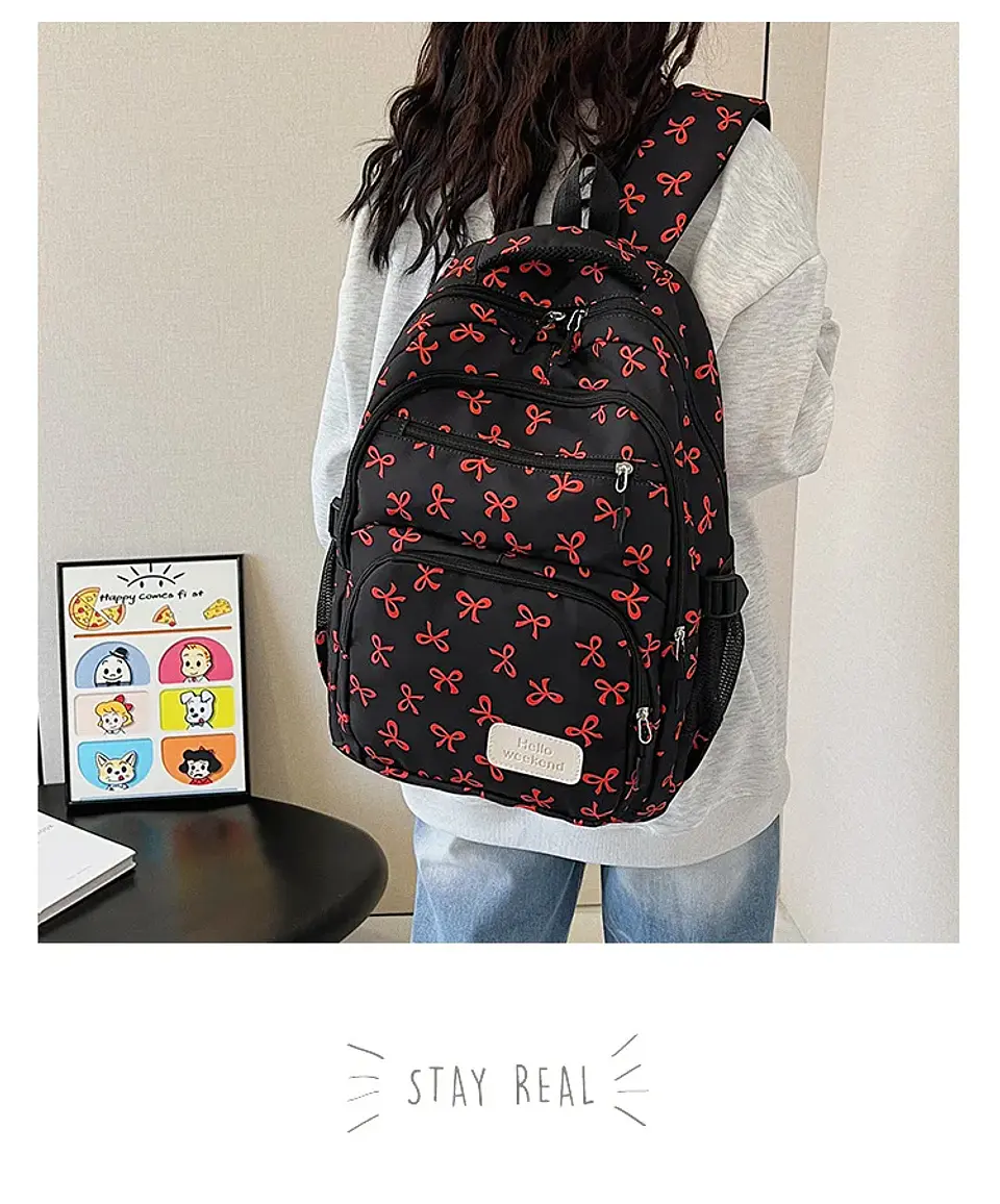 Bow Print Backpack Set – 3 Pieces 32