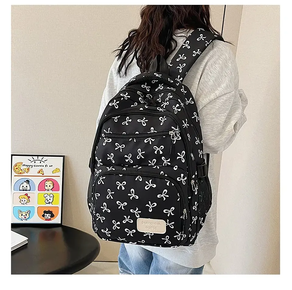 Bow Print Backpack Set – 3 Pieces 33