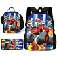 Cartoon Vehicle Backpack Set – Lunch Bag & Pencil - thumbnail 30