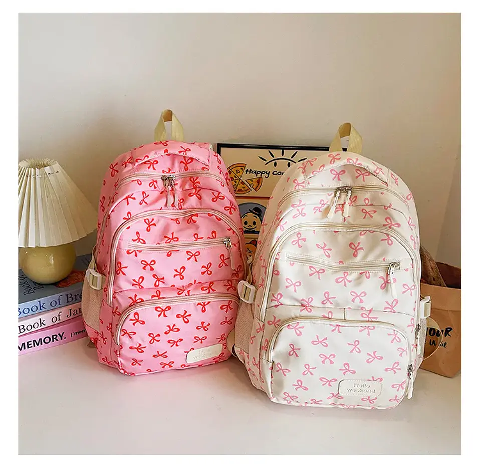Bow Print Backpack Set – 3 Pieces 38
