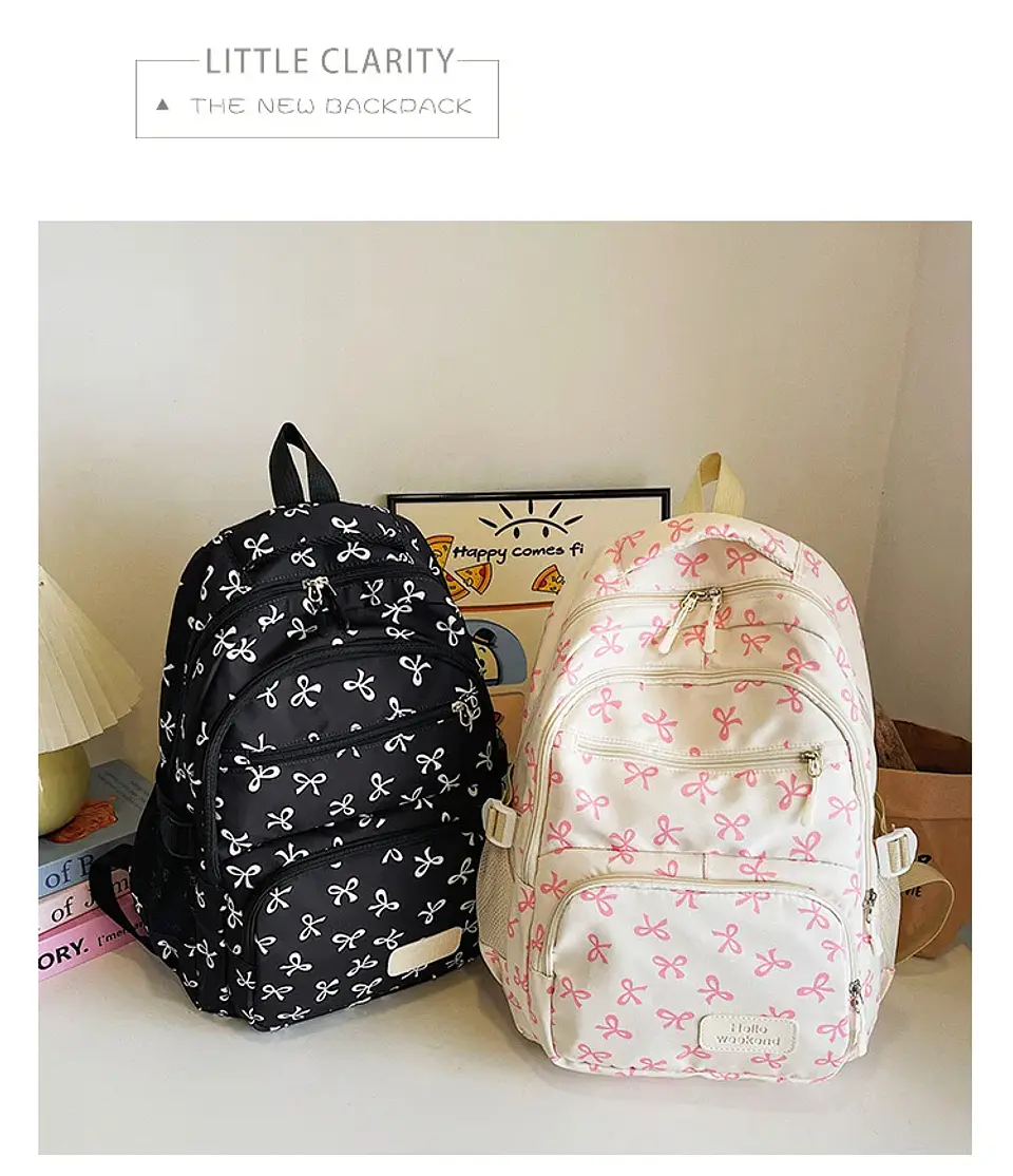 Bow Print Backpack Set – 3 Pieces 39