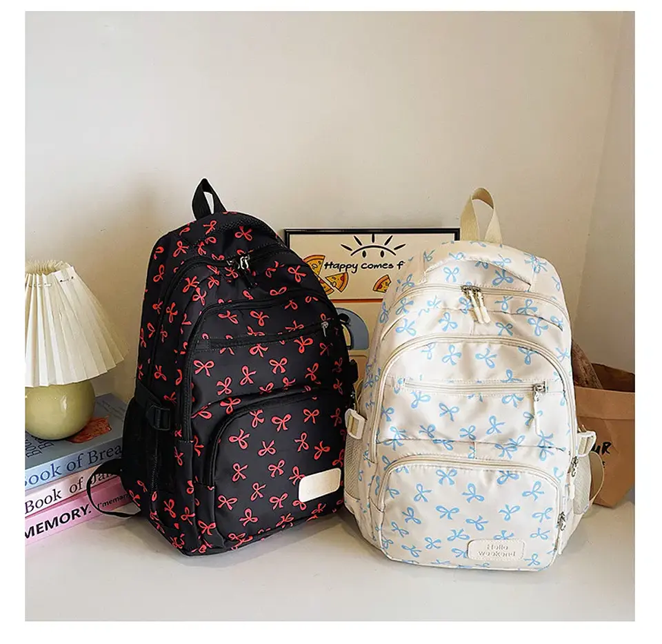 Bow Print Backpack Set – 3 Pieces 40