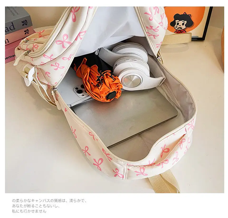 Bow Print Backpack Set – 3 Pieces 42