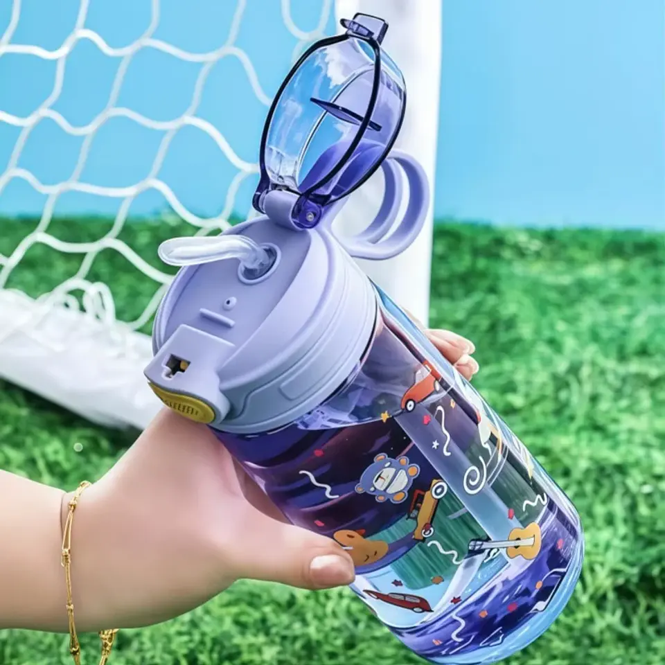 Cartoon Animal Water Bottle – Leak-Proof 550ml 6