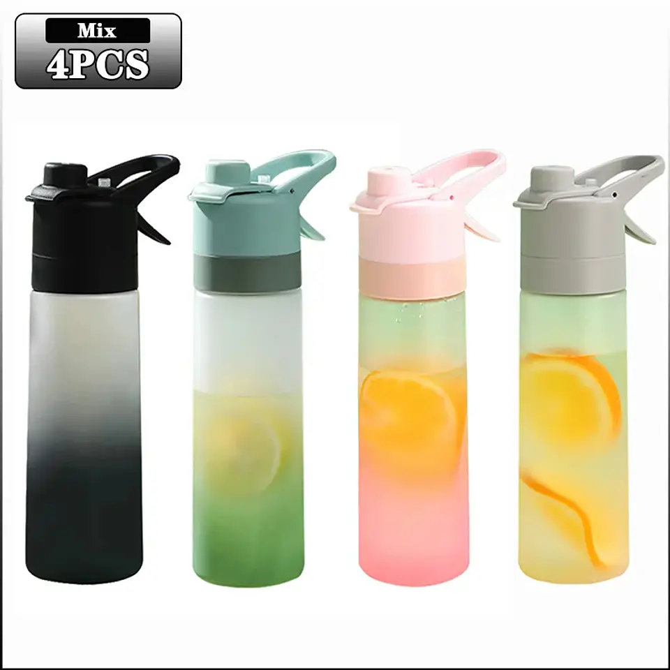 Spray Mist Water Bottle – 650ml with Straw 7