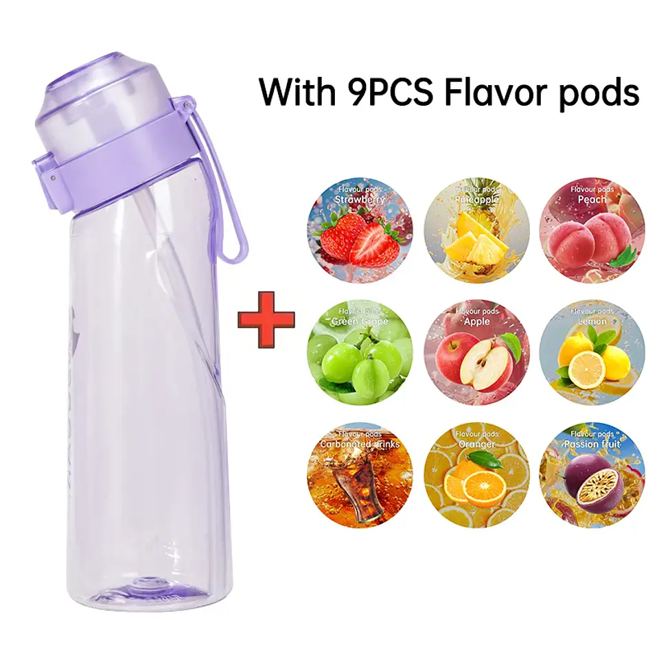 Flavored Water Bottle – 650ml with 9 Flavor Pods 8