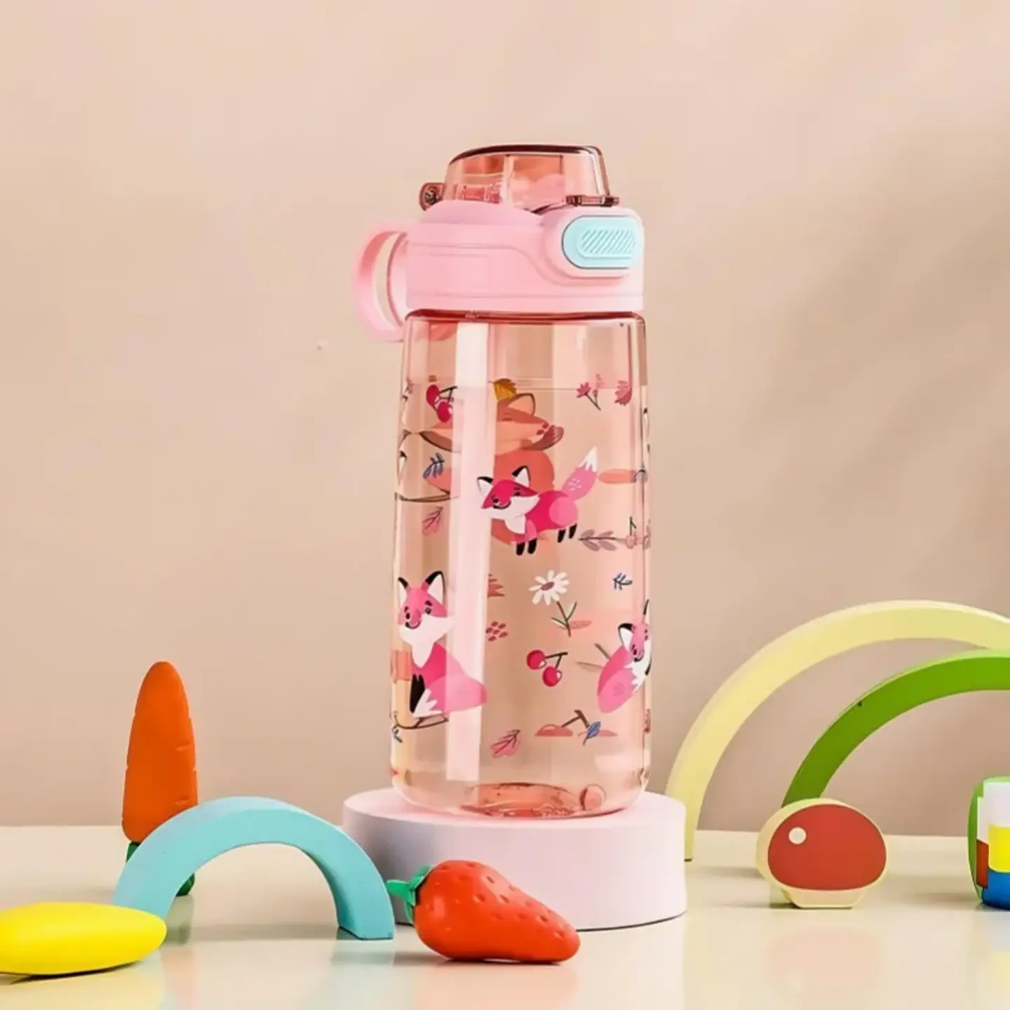 Cartoon Animal Water Bottle – Leak-Proof 550ml 8