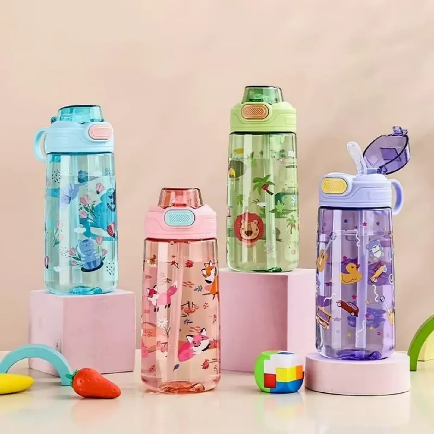 Cartoon Animal Water Bottle – Leak-Proof 550ml 10