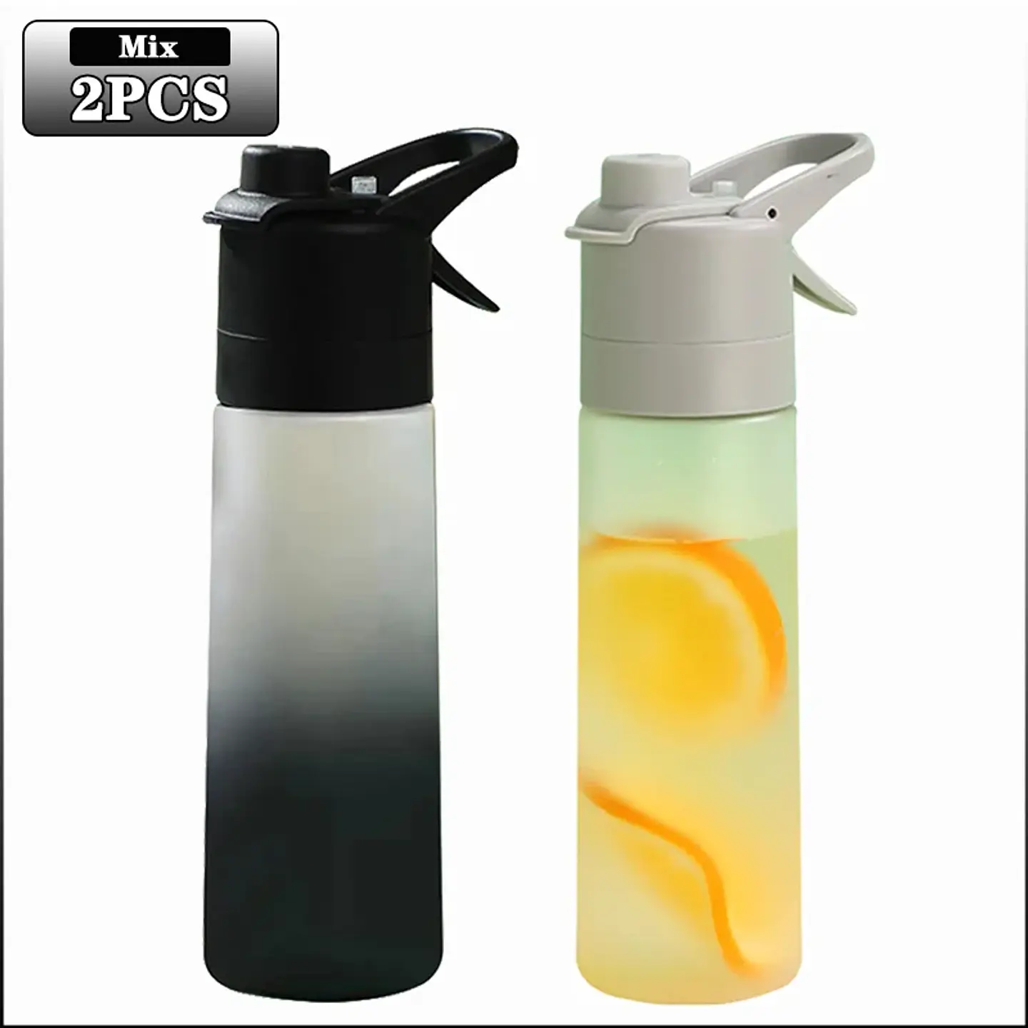 Spray Mist Water Bottle – 650ml with Straw 9