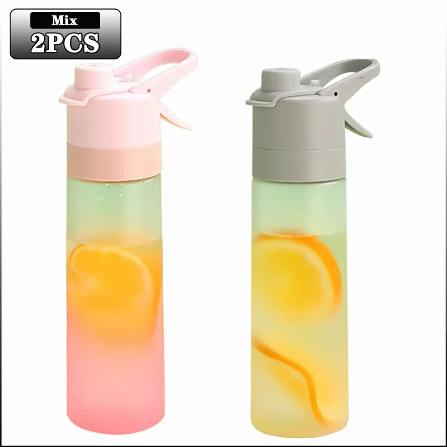 Spray Mist Water Bottle – 650ml with Straw 10