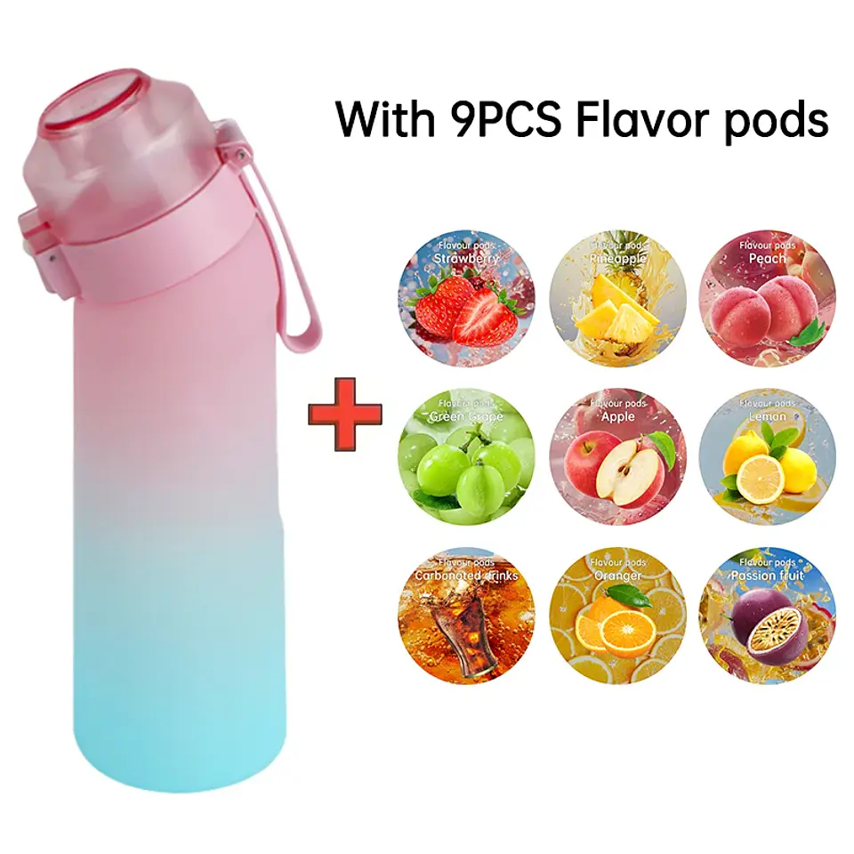 Flavored Water Bottle – 650ml with 9 Flavor Pods 12