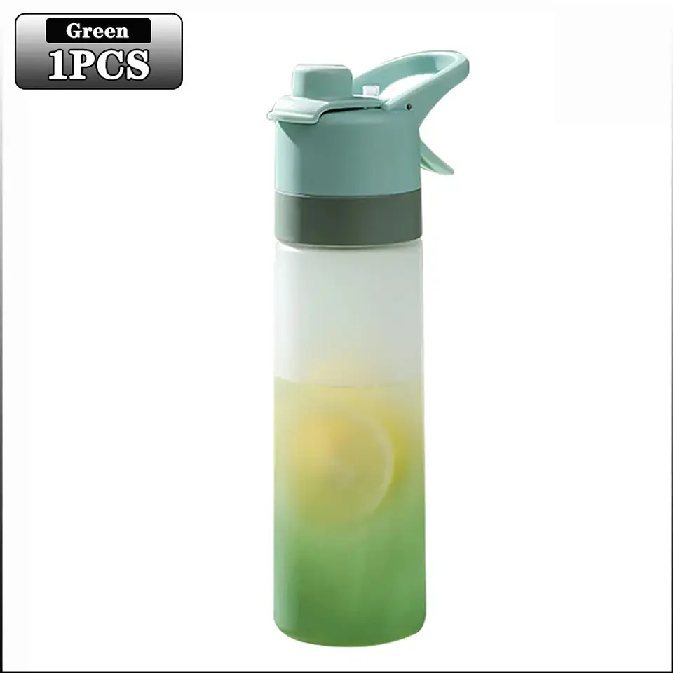 Spray Mist Water Bottle – 650ml with Straw 12