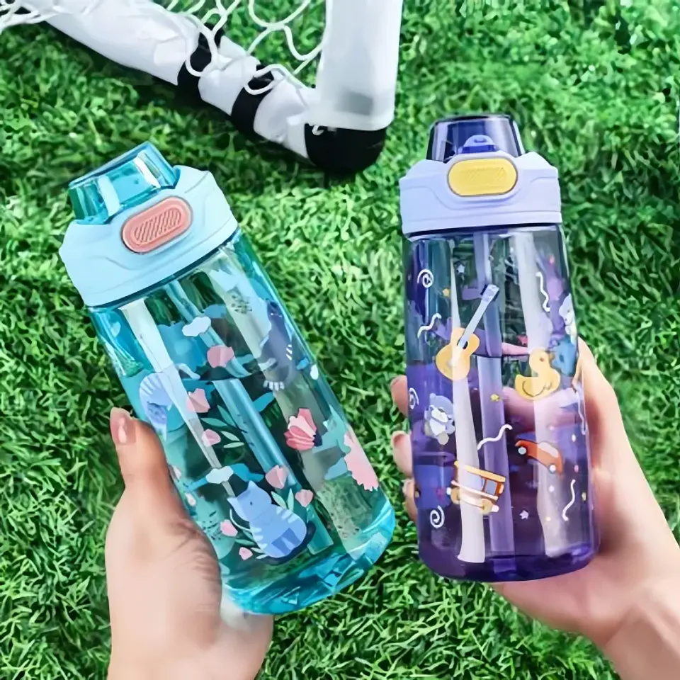 Cartoon Animal Water Bottle – Leak-Proof 550ml 16