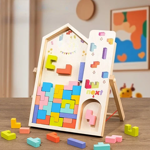 3D Wooden Puzzle Blocks – Early Childhood Logic