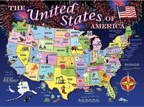 United States Map Jigsaw Puzzle – 120-1000pcs