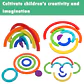Rainbow Wooden Tangram Puzzle – Montessori - thumbnail 3