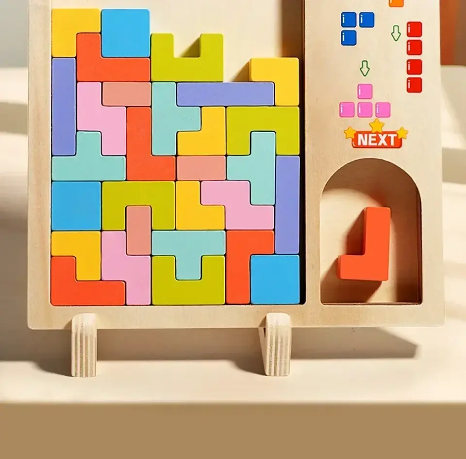 3D Wooden Puzzle Blocks – Early Childhood Logic 10