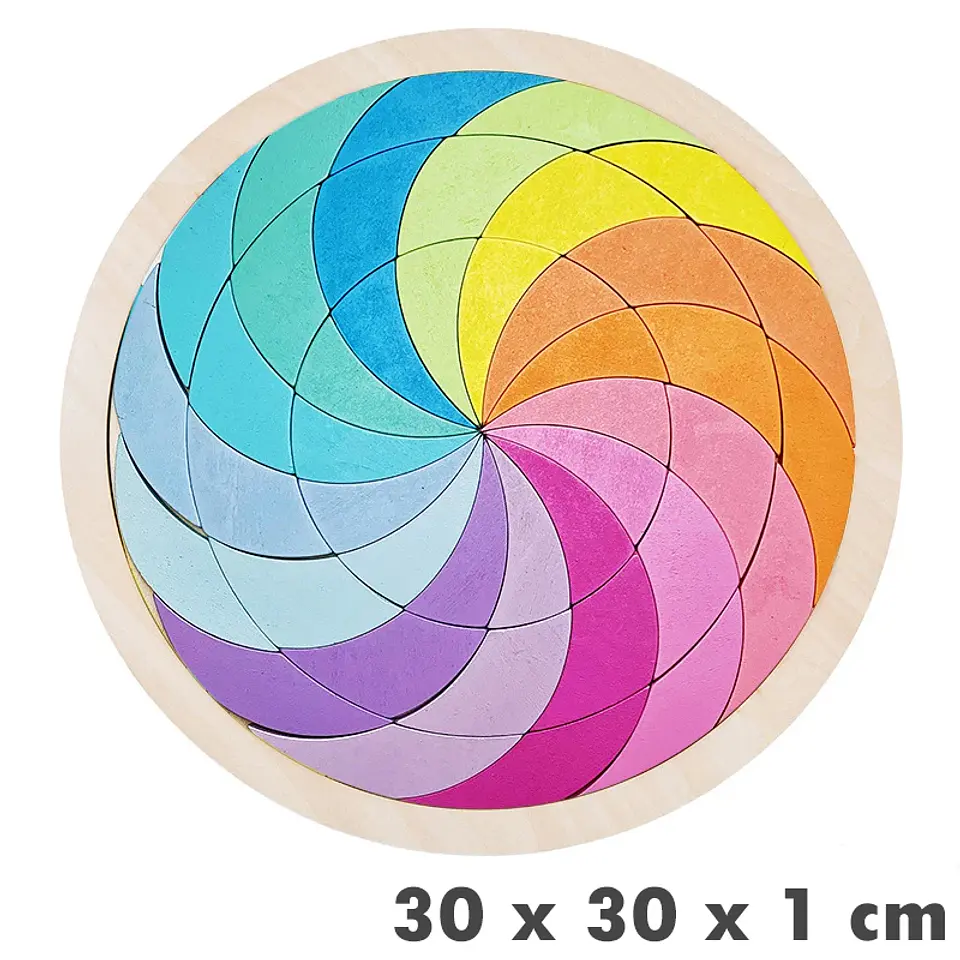 Rainbow Wooden Tangram Puzzle – Montessori 7