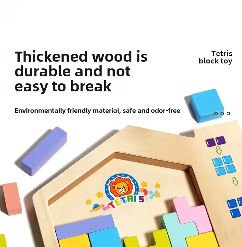 3D Wooden Puzzle Blocks – Early Childhood Logic 12