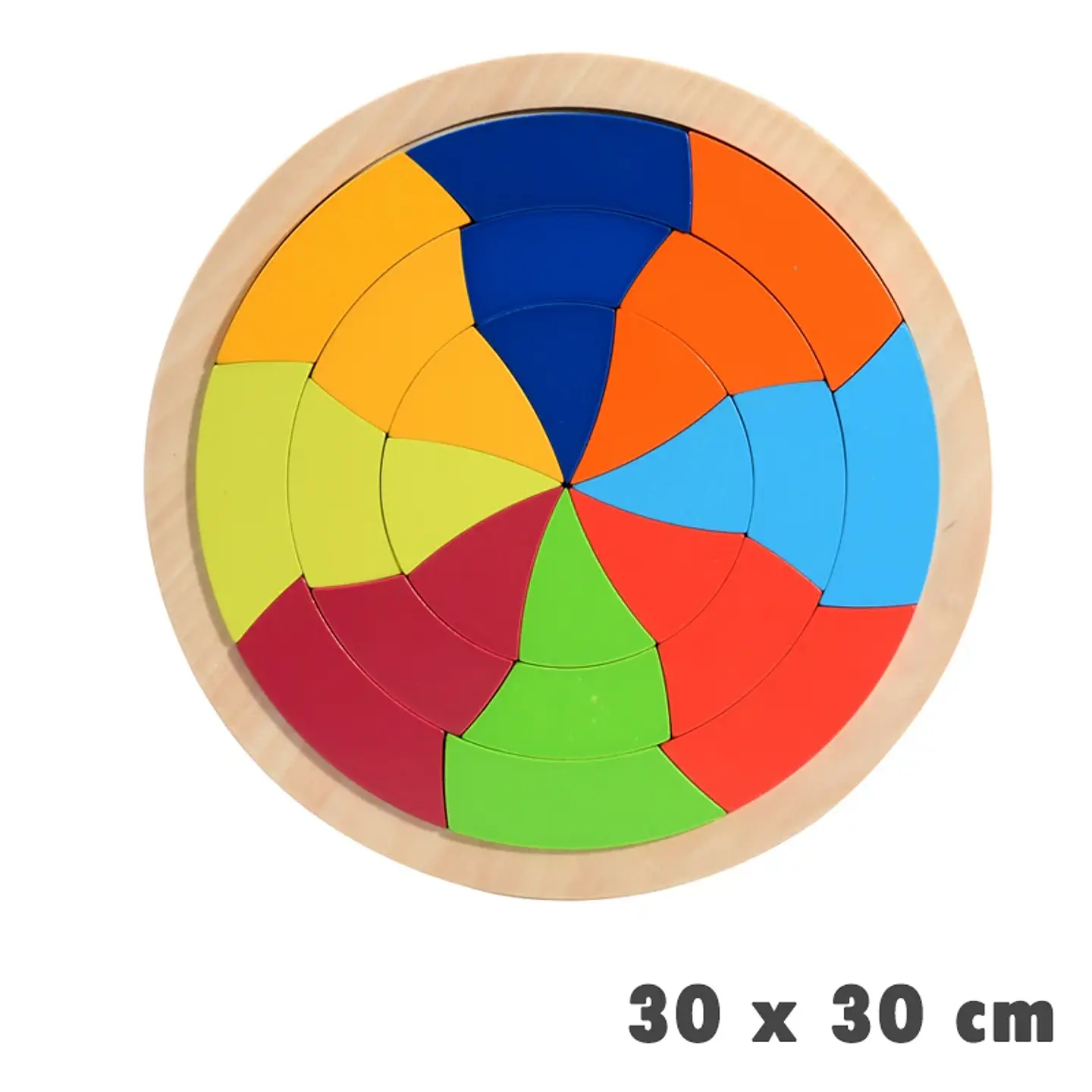 Rainbow Wooden Tangram Puzzle – Montessori 12