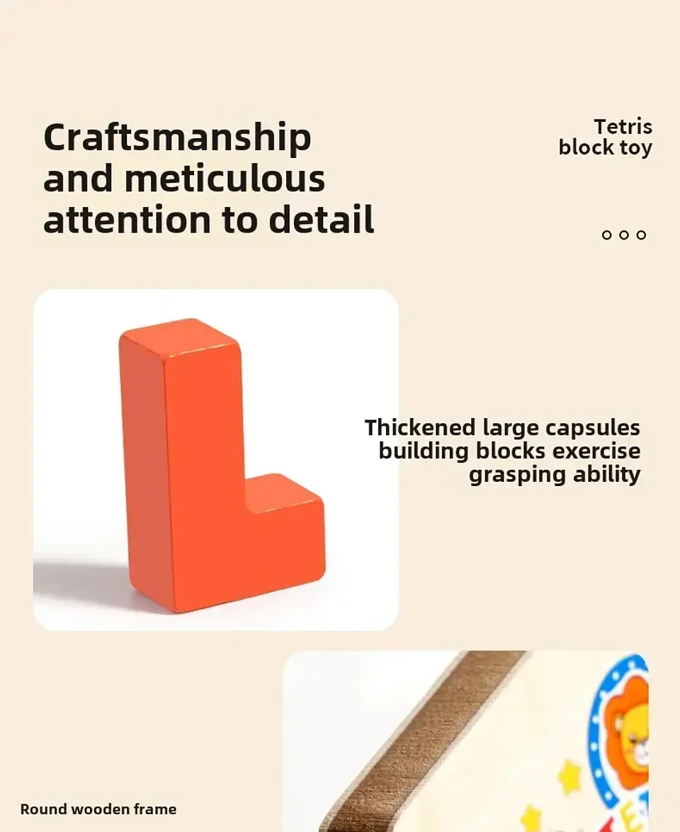 3D Wooden Puzzle Blocks – Early Childhood Logic 15
