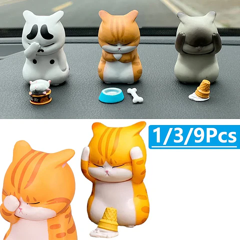Kawaii Cat Doll Ornament Figures – Mini PVC