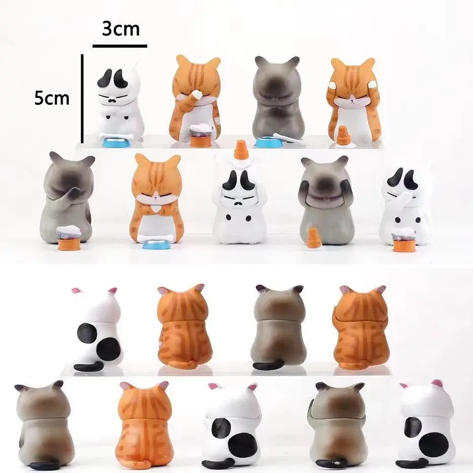 Kawaii Cat Doll Ornament Figures – Mini PVC 11