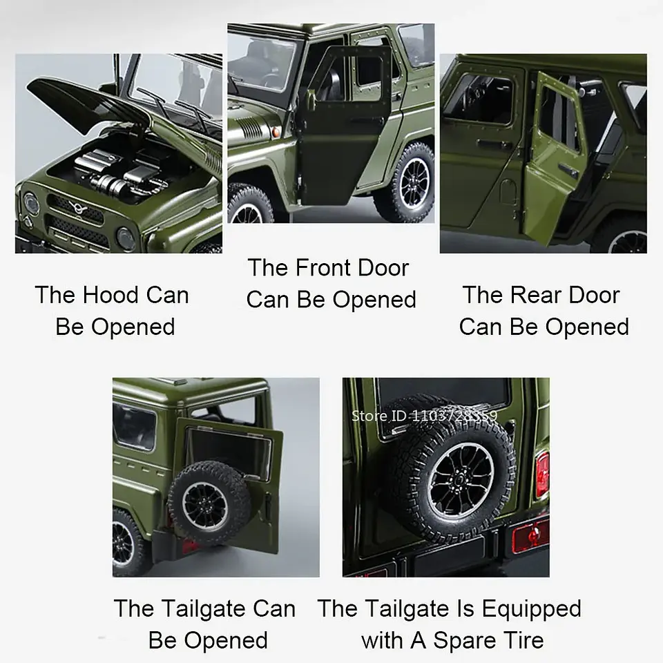 1:18 Diecast Off-Road Vehicle Model – Sound & Light 2
