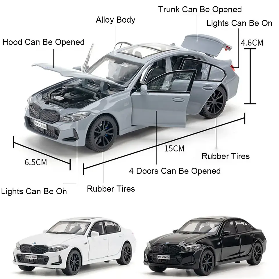 1:32 Diecast Sports Car Model – Sound & Light 5