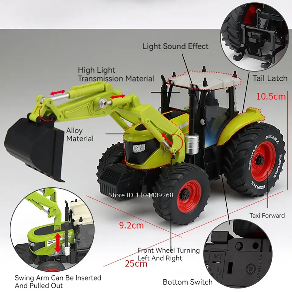 1:24 Agricultural Tractor Model – Sound & Light 2