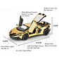 1:32 Diecast Electroplated Sports Car Model - thumbnail 2