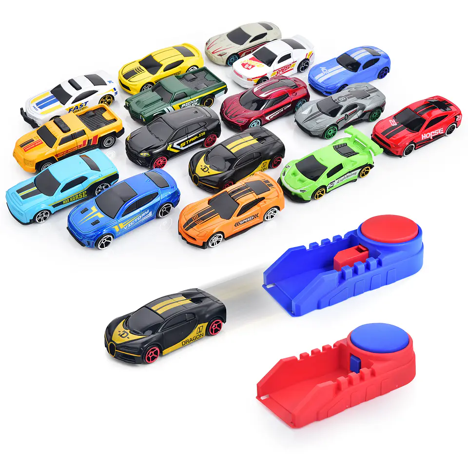 1:64 Diecast Mini Car Set with Launcher – 5pcs 4