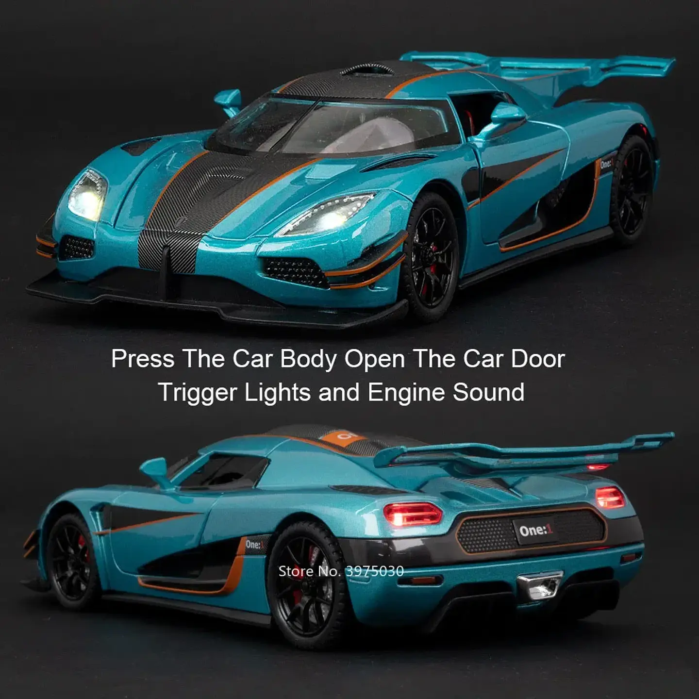 1:24 Diecast Sports Car Model – 4 Opening Doors 4