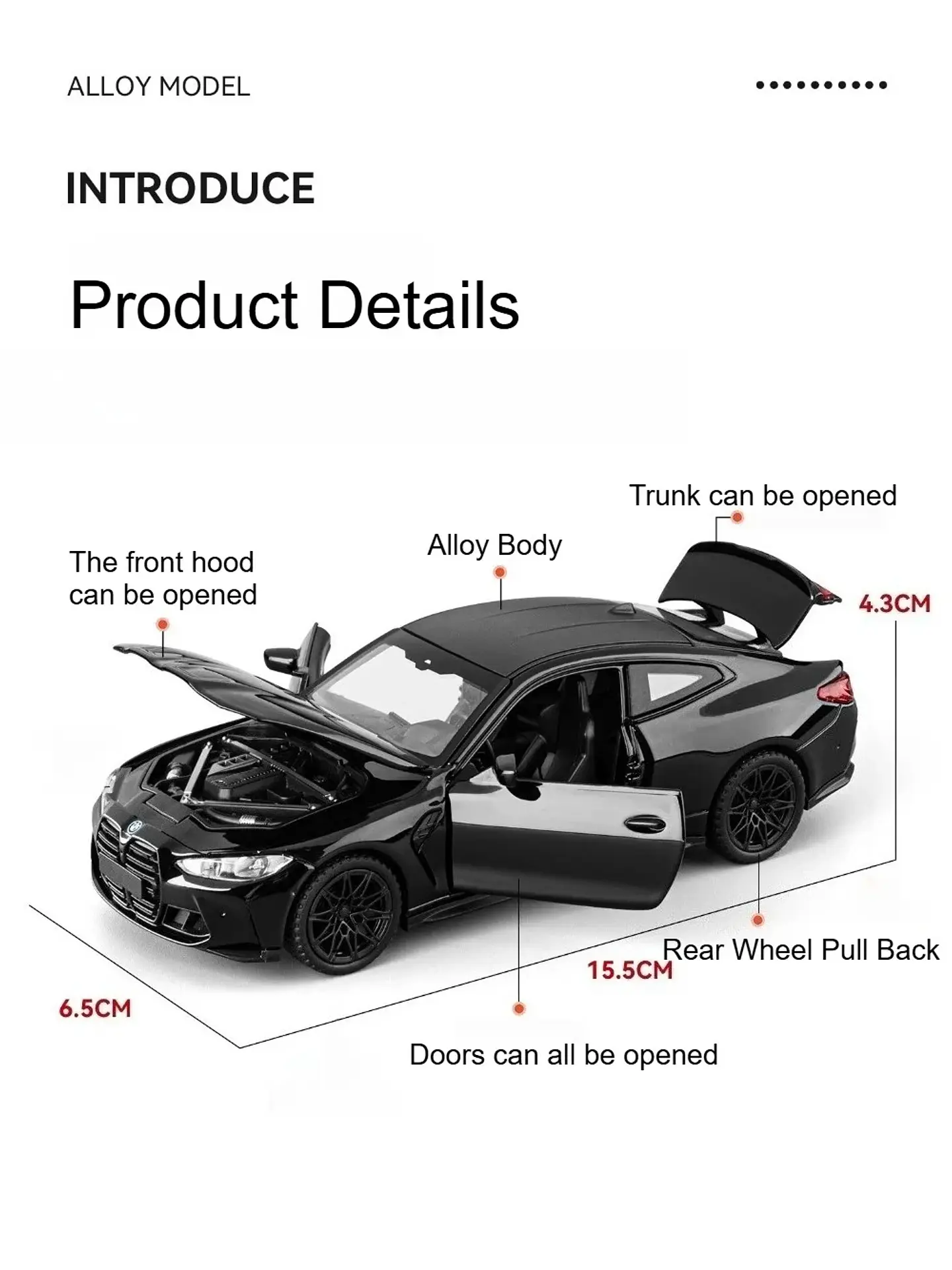 1:32 Diecast Sports Car Model – Sound & Light 14