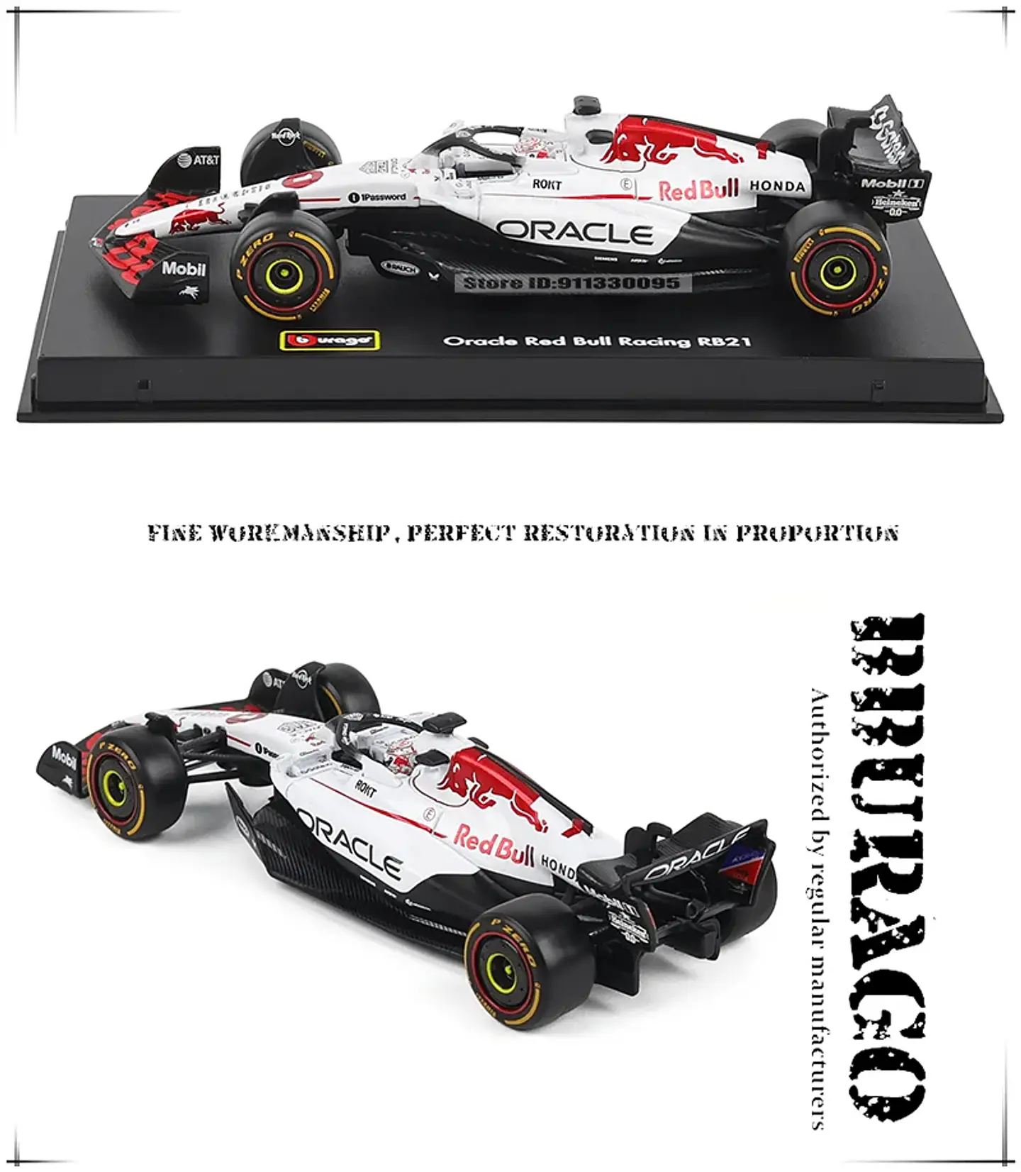 1:43 Diecast Formula Racing Car Model – With Base 12