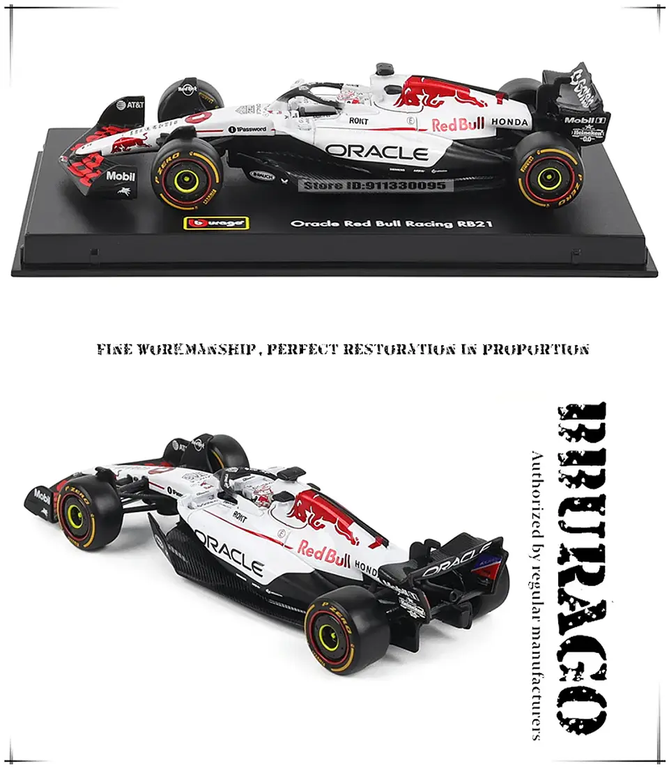 1:43 Diecast Formula Racing Car Model – With Base 12