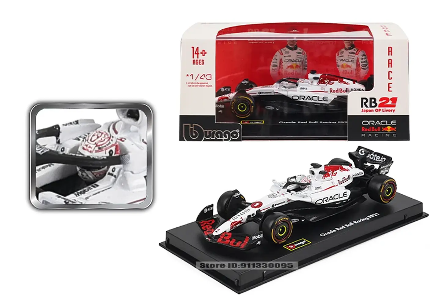 1:43 Diecast Formula Racing Car Model – With Base 15