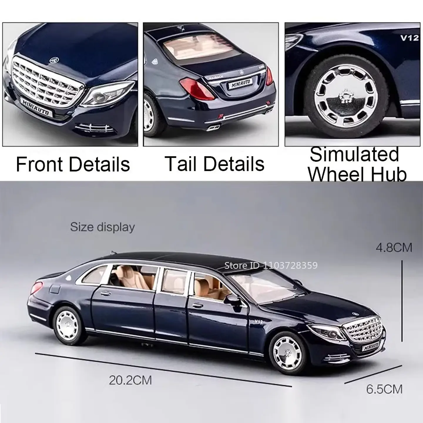 1:32 Diecast Luxury Sports Car Model – Sound & Light 14
