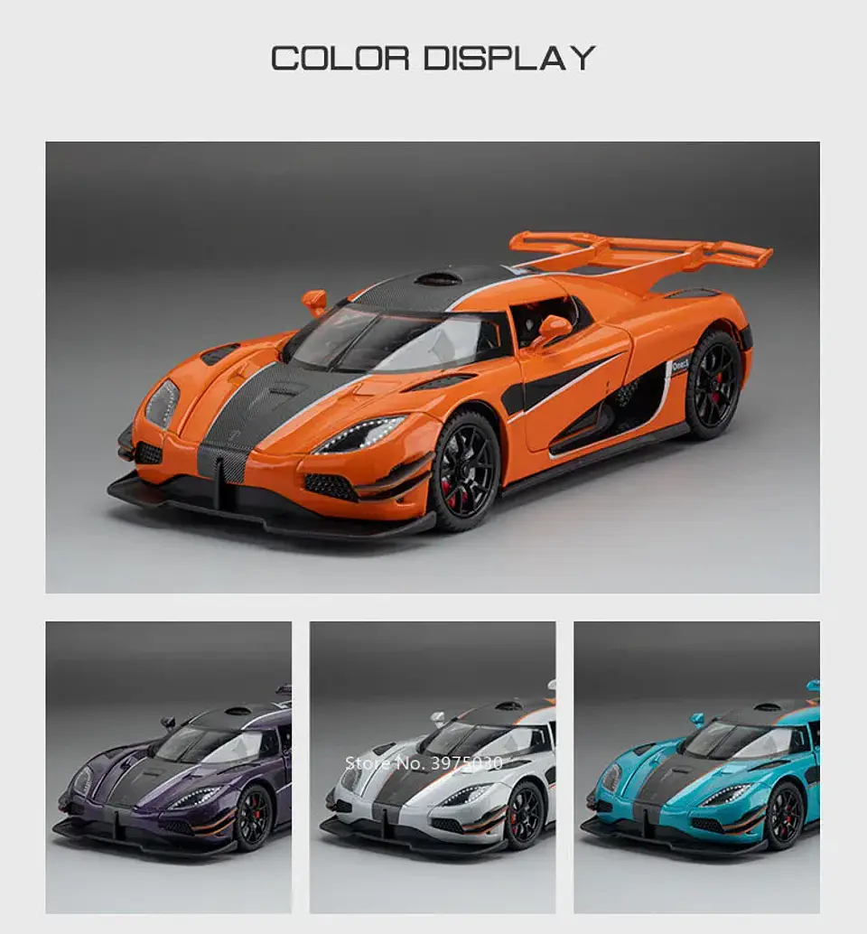 1:24 Diecast Sports Car Model – 4 Opening Doors 13