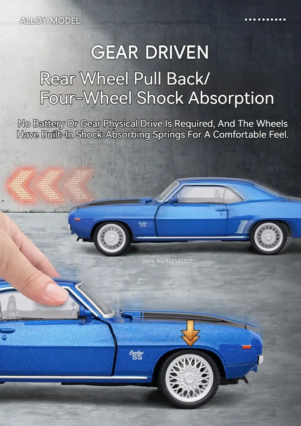 1:32 Diecast Muscle Car Model – Sound & Light 17