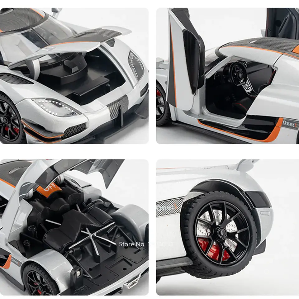 1:24 Diecast Sports Car Model – 4 Opening Doors 16