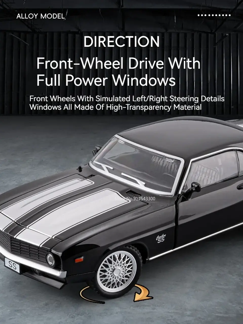 1:32 Diecast Muscle Car Model – Sound & Light 18