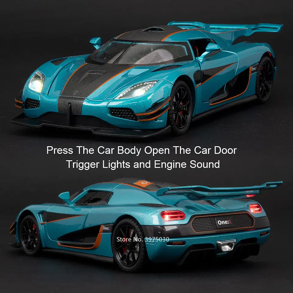 1:24 Diecast Sports Car Model – 4 Opening Doors 17