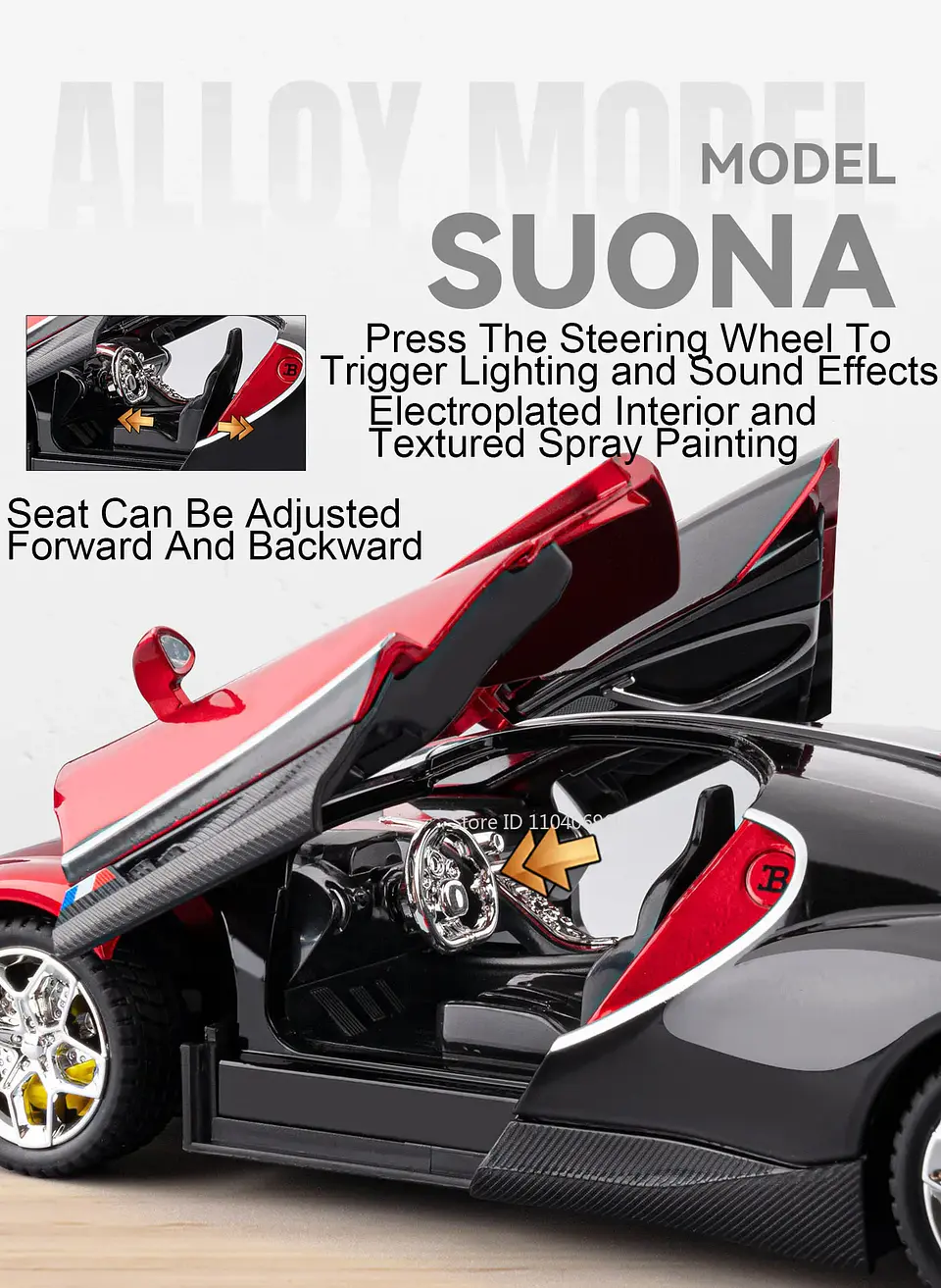 1:24 Diecast Supercar Model – Sound & Light 18