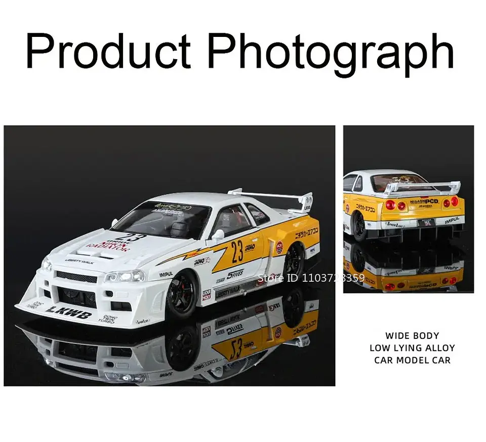 1:24 Diecast Supercar Model – Sound & Light 35
