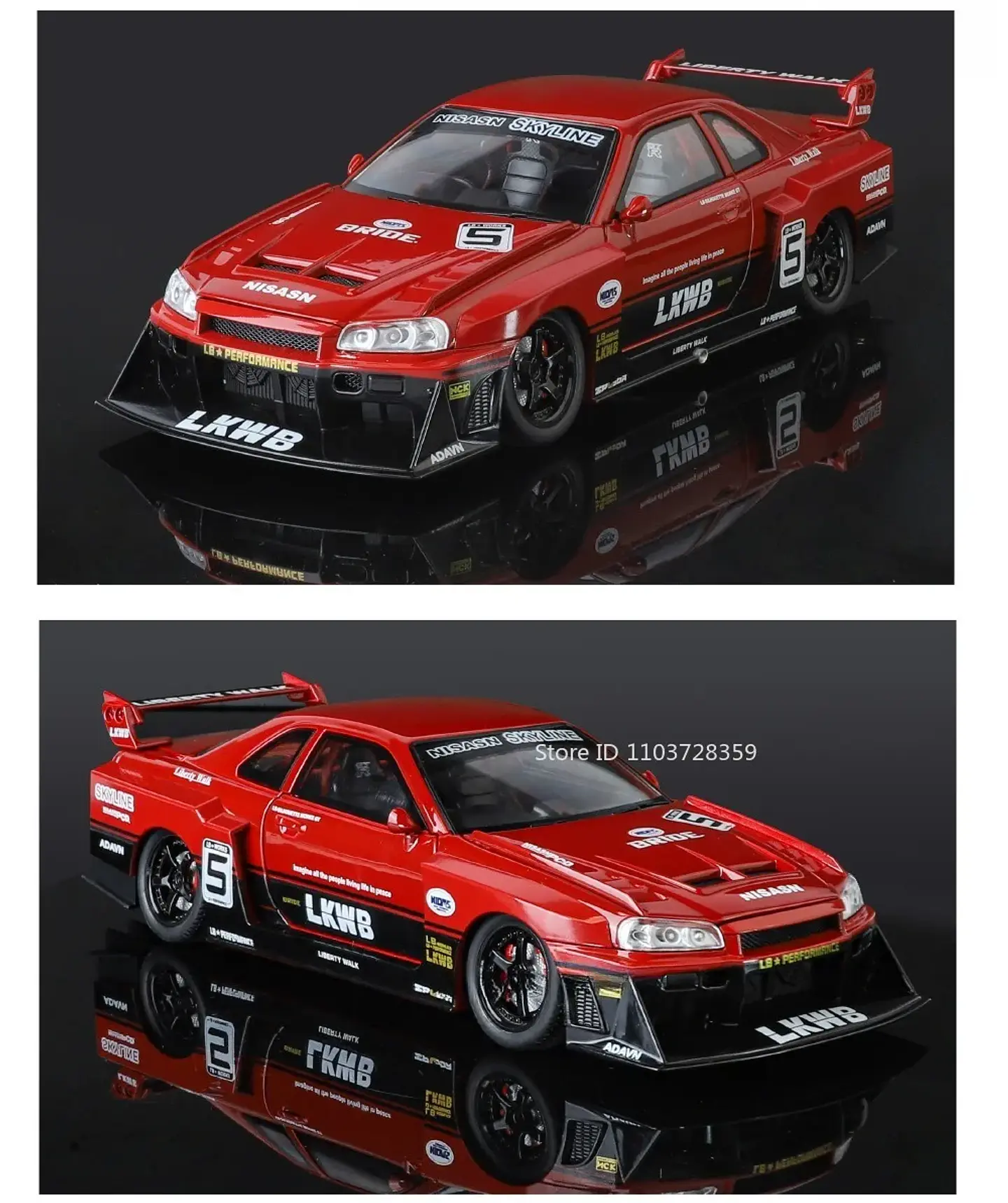 1:24 Diecast Supercar Model – Sound & Light 37