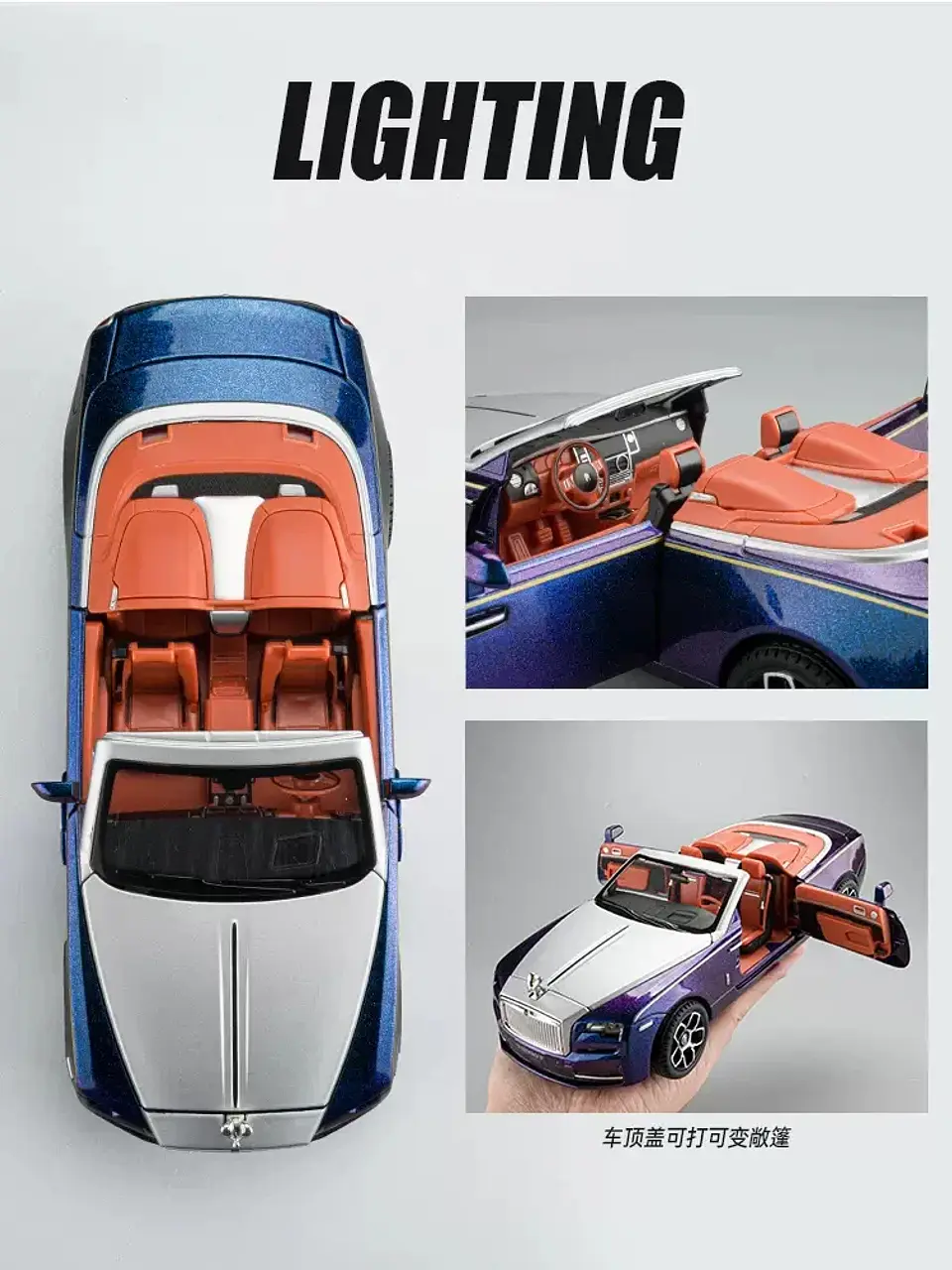 1:24 Diecast Convertible Luxury Car Model 4