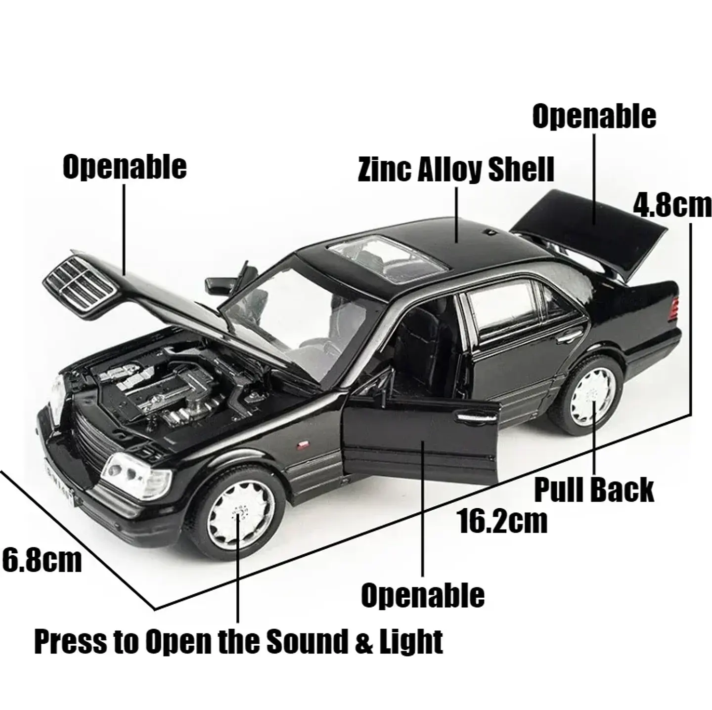 1:32 Diecast Classic Luxury Sedan Model 4