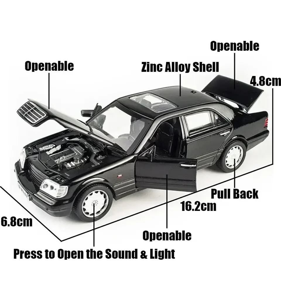 1:32 Diecast Classic Luxury Sedan Model 4